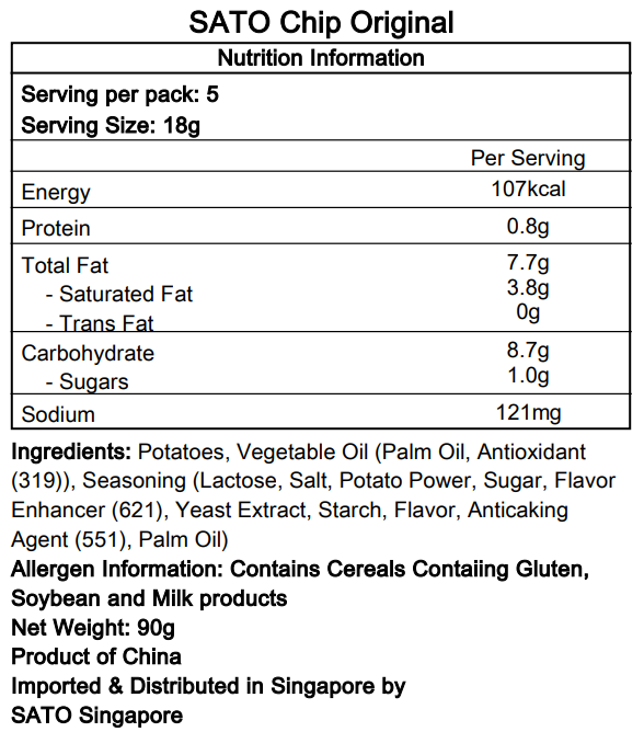 Nutritional information