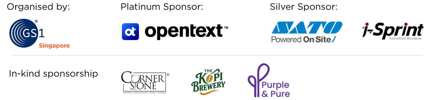 GS1 Singapore Forum2026 Event page sponsors.