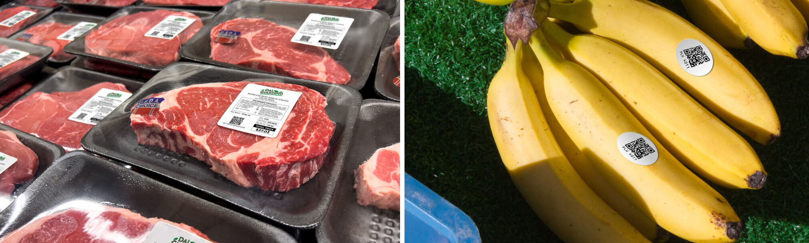 food with product tag