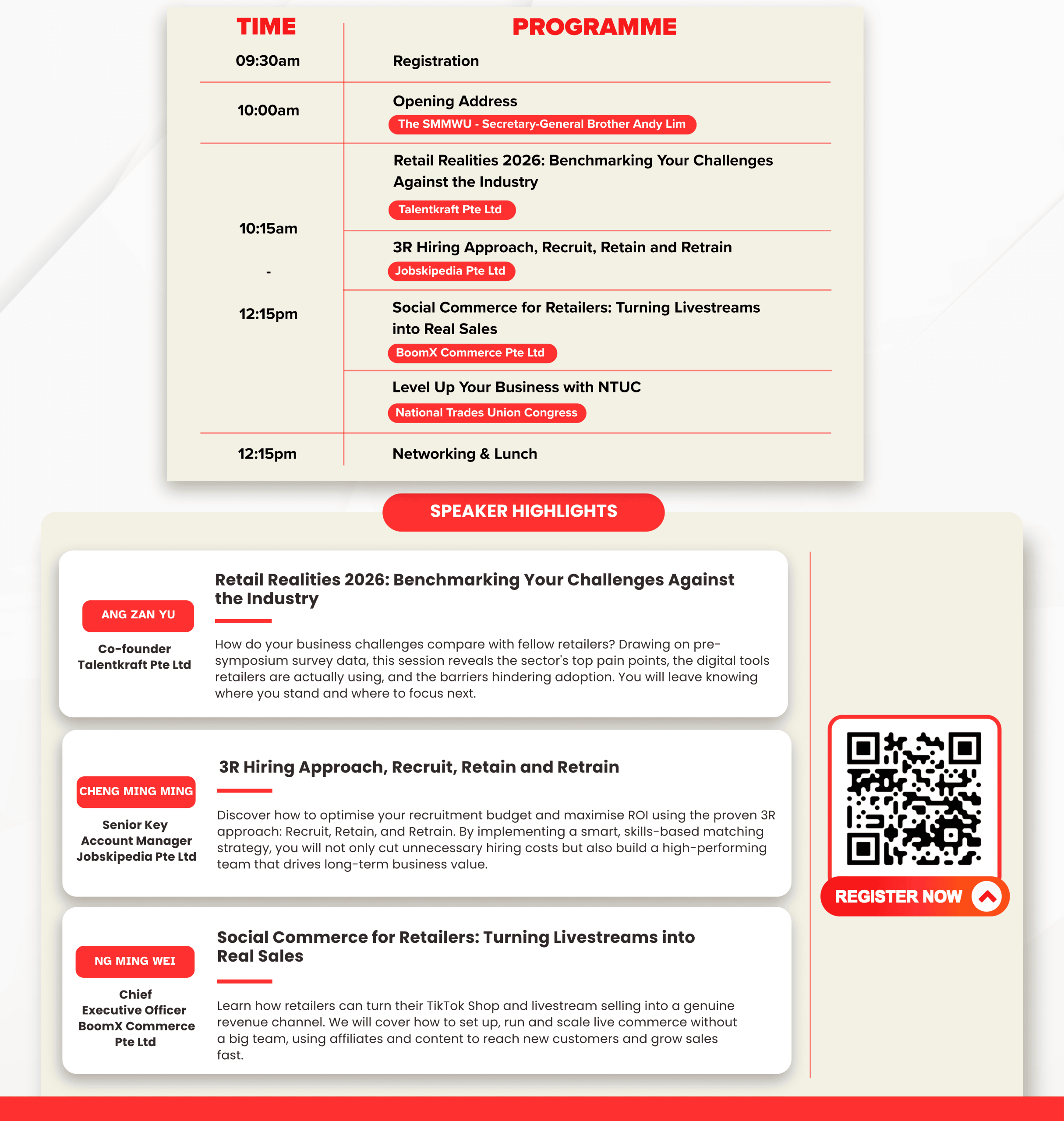 Retail Symposium 2026 agenda