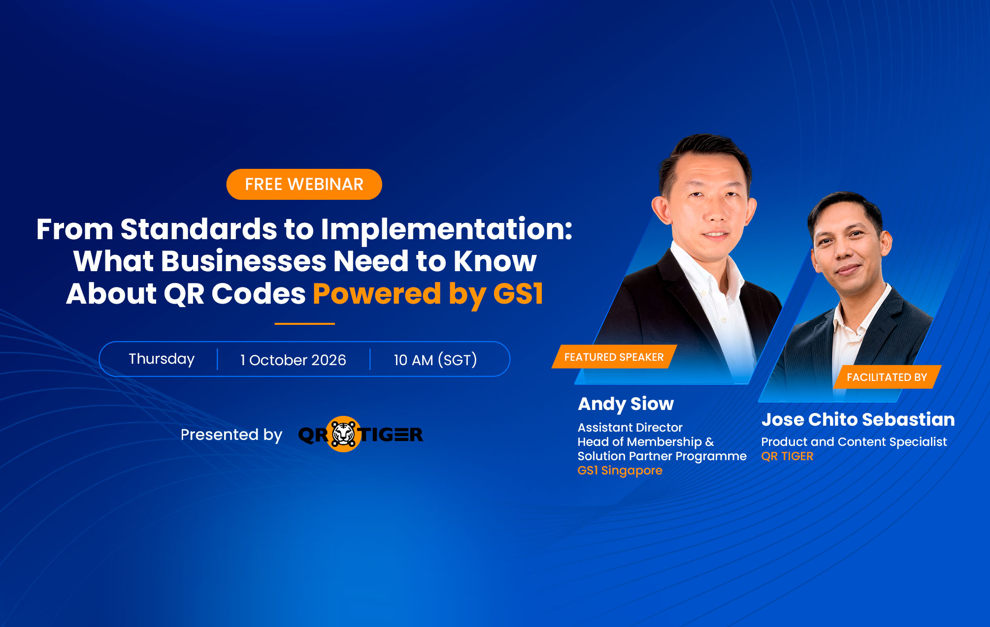 GS1 Singapore and QR Tiger Webinar featuring Andy Siow and Jose Chito Sebastian