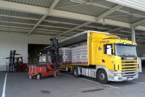 Forklift and large truck