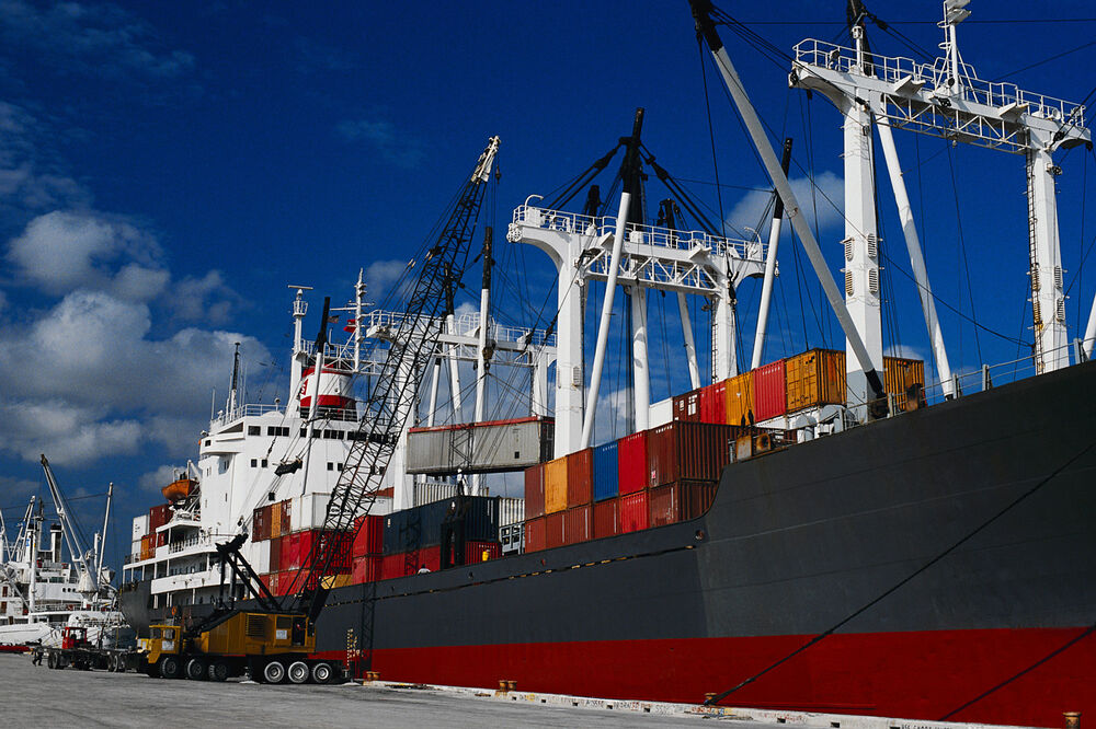 Large cargo ship